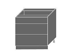 TITANIUM, skříňka dolní D3A 80, korpus: bílý, barva: fino černé