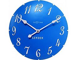 Designové nástěnné hodiny 3084bl Nextime v anglickém retro stylu 35cm