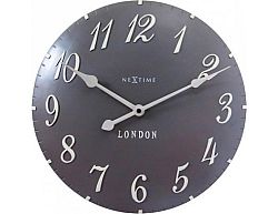 Designové nástěnné hodiny 3084gs Nextime v anglickém retro stylu 35cm
