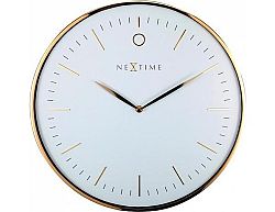 Designové nástěnné hodiny 3235wi Nextime Glamour 40cm