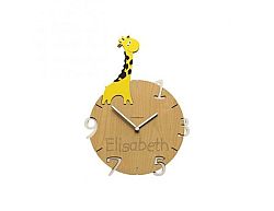 Dětské nástěnné hodiny s vlastním jménem CalleaDesign žirafa 36cm