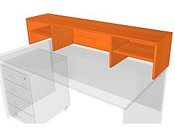 Nástavec psacího stolu 150 cm, třešeň