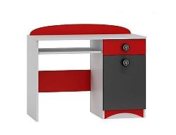 Psací stůl SPEED ABS B10 bílá | grafit | červená