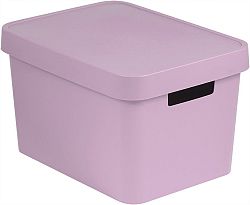 CURVER Úložný box plastový s víkem 17L - růžový R41166