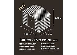 G21 GAH 529 Zahradní domek - 277 x 191 cm, šedý