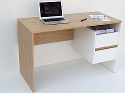 Casarredo Pracovní stůl OMENA 2S, barva sonoma/bílá