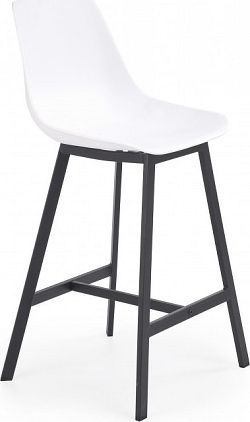 Halmar Barová židle H99 - bílá/černá