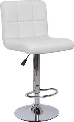 Tempo Kondela Barová židle KANDY - bílá ekokůže / chrom + kupón KONDELA10 na okamžitou slevu 3% (kupón uplatníte v košíku)