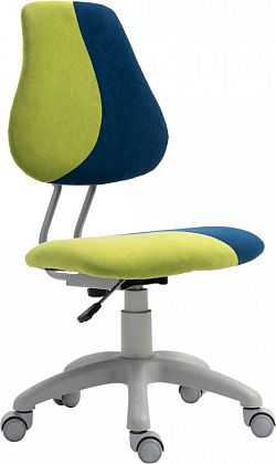 Tempo Kondela Rostoucí otočná židle RAIDON - zelená/modrá/šedá + kupón KONDELA10 na okamžitou slevu 3% (kupón uplatníte v košíku)