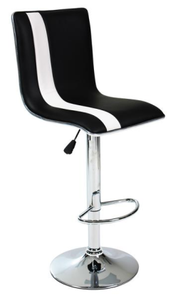 Barová židle Mia, černá ekokůže