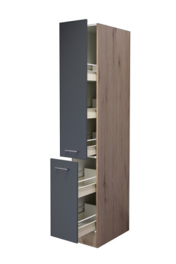 Vysoká kuchyňská skříň Tiago AHS30, dub sonoma/šedá, šířka 30 cm