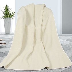 Bellatex Vlněná deka bílá, 155 x 200 cm