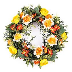 Věnec jarní ranunculus a narcis, 30 cm