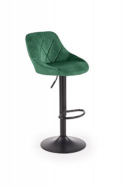 Barová židle H101 samet / kov Halmar Tmavě zelená