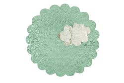Bio koberec kusový, ručně tkaný Puffy Sheep-140x140 kytka