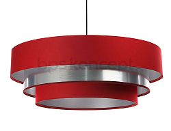 Designová závěsná lampa Trento, červená/stříbrná