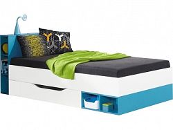 Dětská postel Bambi MO18  Bambi: Dekor Bílá + modrá