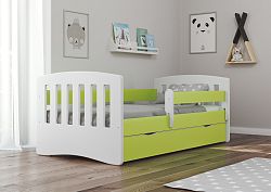 Dětská postel s úložným prostorem Klasik 180x80 cm, zelená