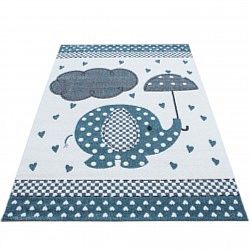 Dětský kusový koberec Kids 570 blue-80x150