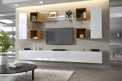 Moderní bytový nábytek Premio F, bílá/bílý lesk