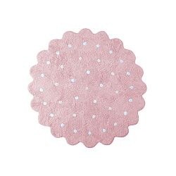 Pro zvířata: Pratelný koberec Little Biscuit Pink-140x140 kytka