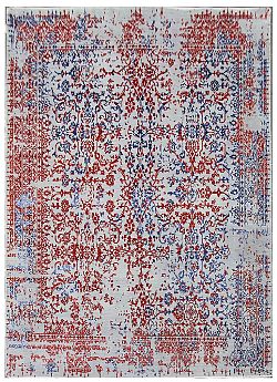 Ručně vázaný kusový koberec Diamond DC-JKM Silver/blue-red-245x305