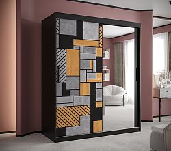 Šatní skříň Tetris 2 se zrcadlem, 150cm