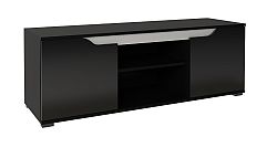 TV stolek Locco, černý lesk/bílá