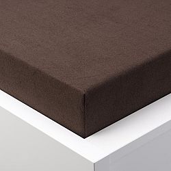 Hermann Cotton Napínací prostěradlo froté EXCLUSIVE čokoládové 2x 90 - 100 x 200 cm