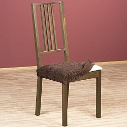 Nueva Textura Luxusní decoDoma napínací potah multielastický ZAFIRO čokoládové židle 2 ks 40 x 40 cm