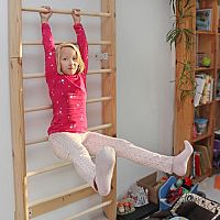 Kovové a dřevěné žebřiny do dětského pokoje na cvičení. Jaká je cena a vhodné rozměry?