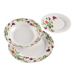 18dílná sada procelánových talířů s dekorativním motivem VERSA Florian