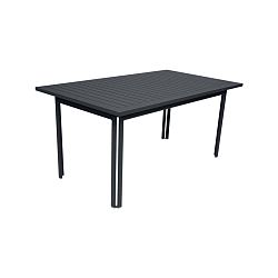 Antracitový zahradní kovový jídelní stůl Fermob Costa, 160 x 80 cm