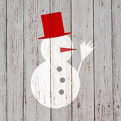 Balení 10 papírových ubrousků s vánočním motivem PPD Snowman On Wood