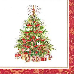 Balení 10 papírových ubrousků s vánočním motivem PPD Spirit Tree