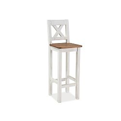 Bílá barová židle z borovicového dřeva Signal Poprad