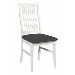 Bílá březová jídelní židle s černým sedákem Folke Kansas