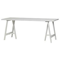 Bílá deska k jídelnímu stolu z jasanového dřeva vtwonen Panel, 190 x 80 cm