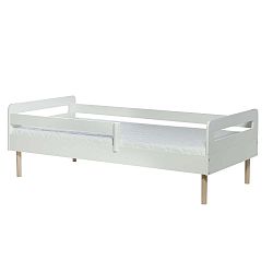 Bílá dětská postel s bezpečnostními postranními pelestmi Manis-h Dike, 90 x 160 cm
