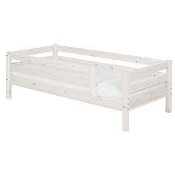 Bílá dětská postel z borovicového dřeva s 3/4 lištami Flexa Classic, 90 x 200 cm