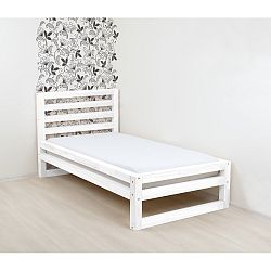 Bílá dřevěná jednolůžková postel Benlemi DeLuxe, 200 x 120 cm