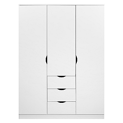 Bílá dřevěná šatní skříň Artemob Letty