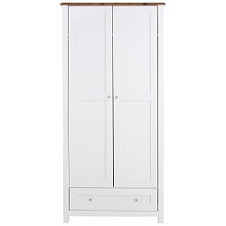 Bílá dvoudveřová šatní skříň Støraa Axel