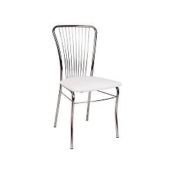 Bílá jídelní židle s potahem z eko kůže Evergreen House Dinner