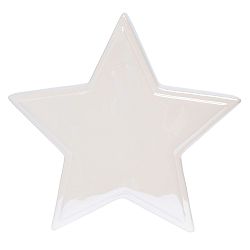 Bílá keramická dekorace Ewax Estrella, délka 17,5 cm
