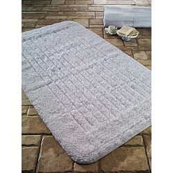 Bílá koupelnová předložka Confetti Bathmats Cotton Stripe, 60 x 100 cm