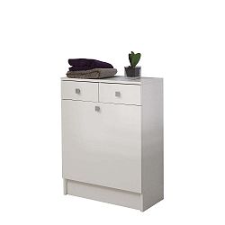 Bílá koupelnová skříňka na prádelní koš TemaHome Combi, šířka 60 cm