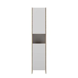 Bílá koupelnová skříňka s hnědým korpusem TemaHome Biarritz, šířka 38,2 cm