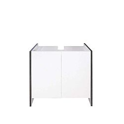 Bílá koupelnová skříňka s šedým korpusem TemaHome Biarritz, výška 59,2 cm