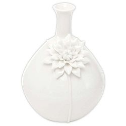 Bílá porcelánová váza Mauro Ferretti Sunflower, výška 25,5 cm
